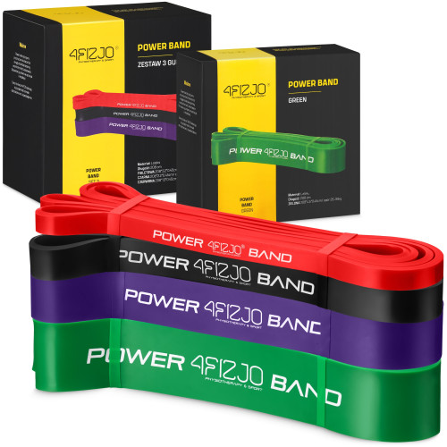 Купить Резинка для фитнеса  4FIZJO Power Band 4 шт 6-36 кг Mix в Киеве - фото №1